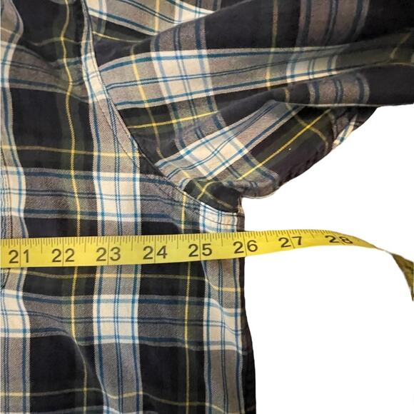 Bob tTimberlake Mens XL Blue Plaid Polo Flannel Button Down Shirt - Picture 8 of 12